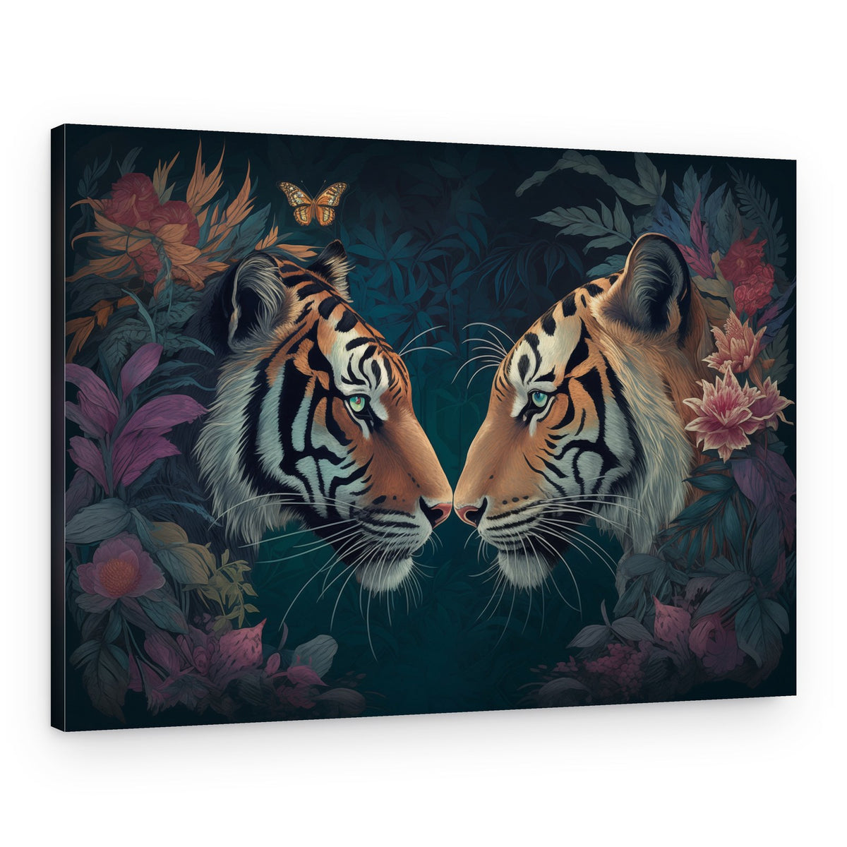 Jungle Tiger Romance – Canvas Print