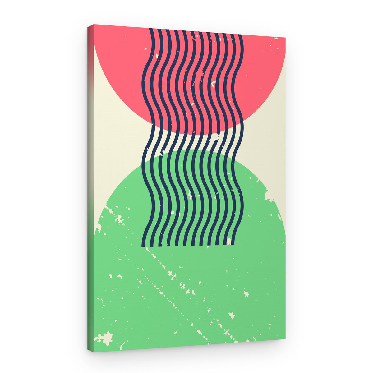 Wavy Geometric Flow – Canvas Print