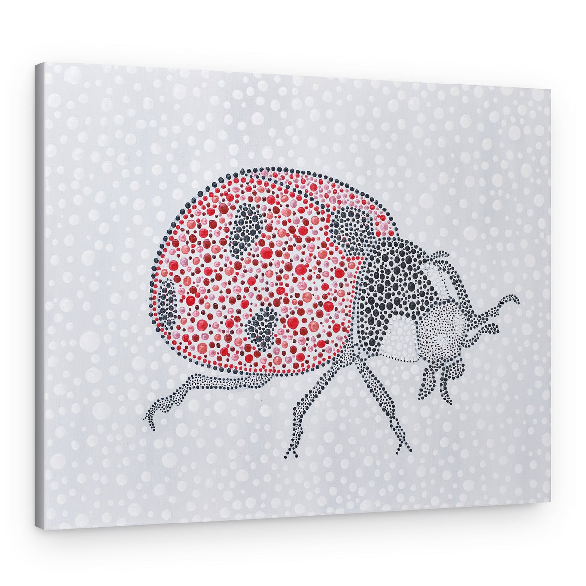 Red Dotted Ladybug – Canvas Print