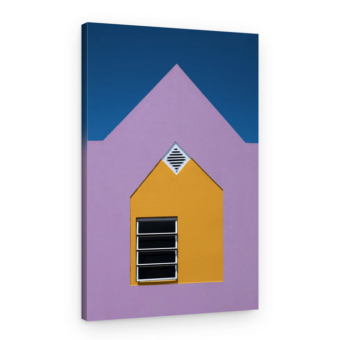 Colorful Geometric Building – Canvas Print