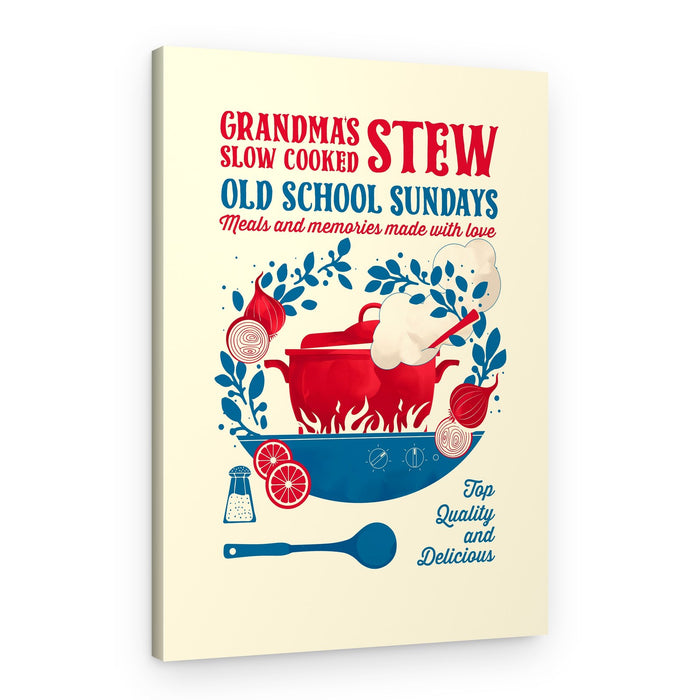 Grandma's Slow Cooked Stew – Canvas Print
