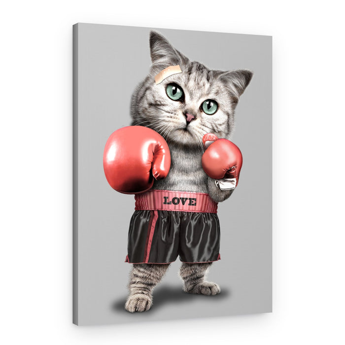 Love Champion Cat – Canvas Print