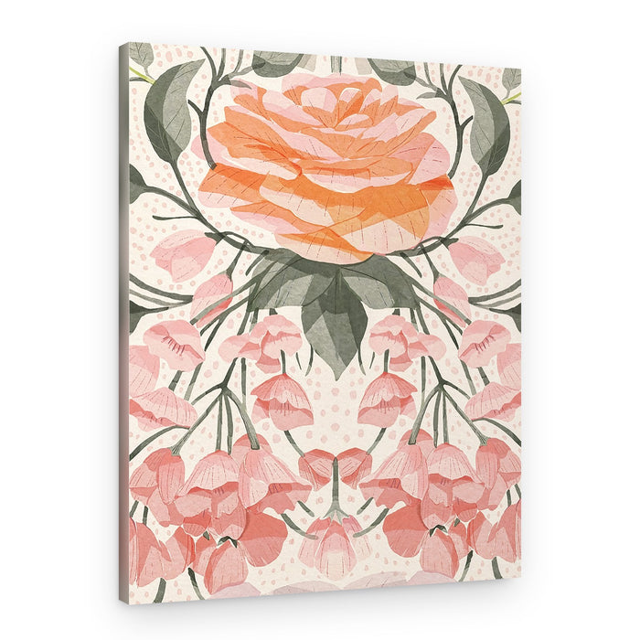 Cascading Pink Roses – Canvas Print