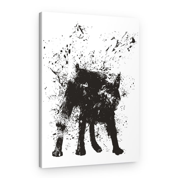 Dynamic Ink Wolf – Canvas Print