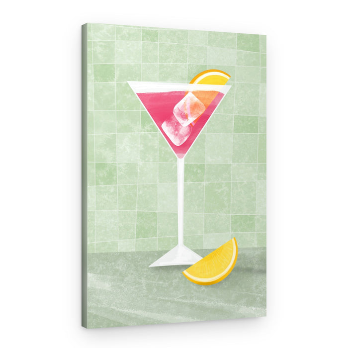 Refreshing Pink Cocktail – Canvas Print