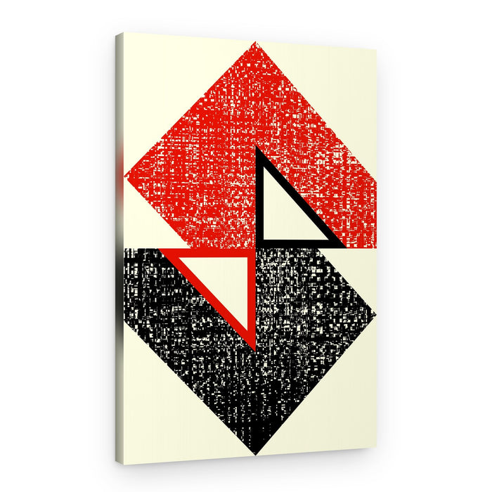 Dynamic Geometric Contrast – Canvas Print