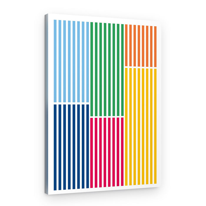 Vibrant Striped Color Blocks – Canvas Print