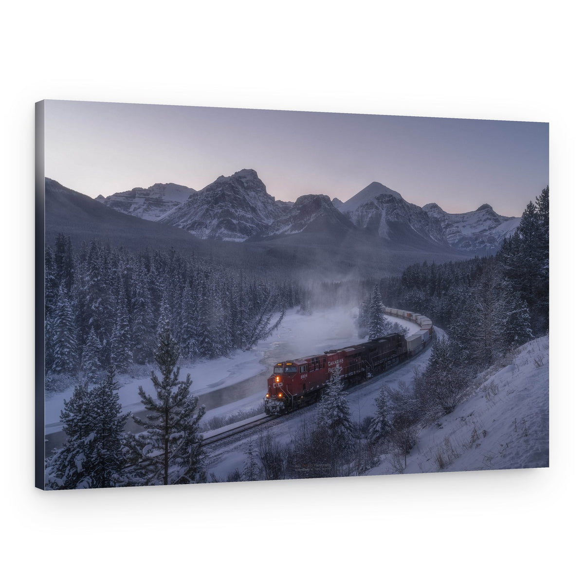 Winter Train Journey – Canvas Print