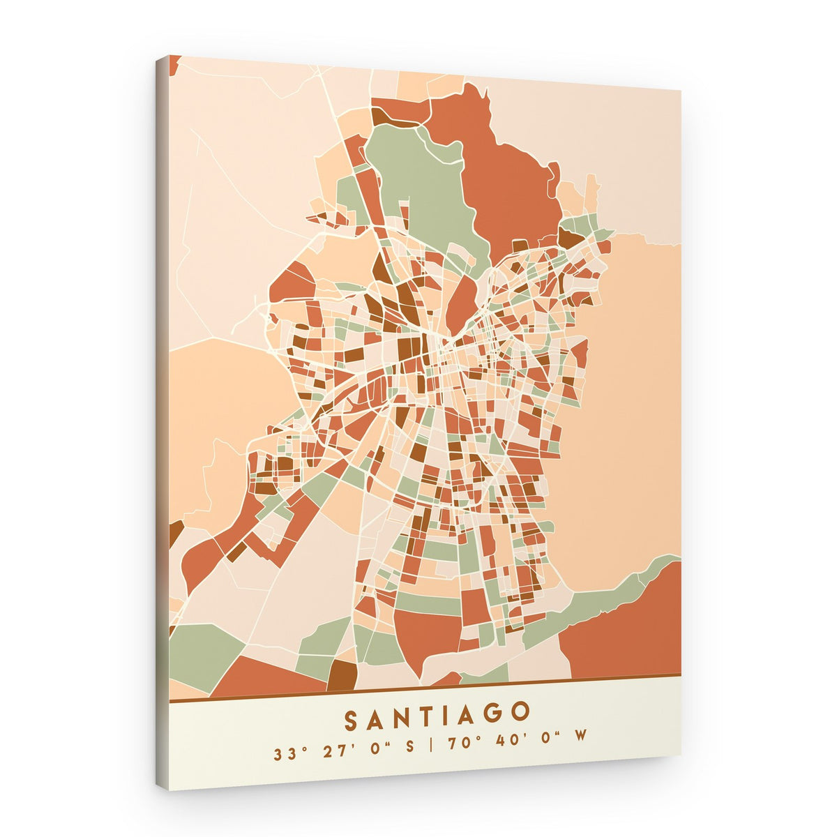 Santiago City Geometry – Canvas Print