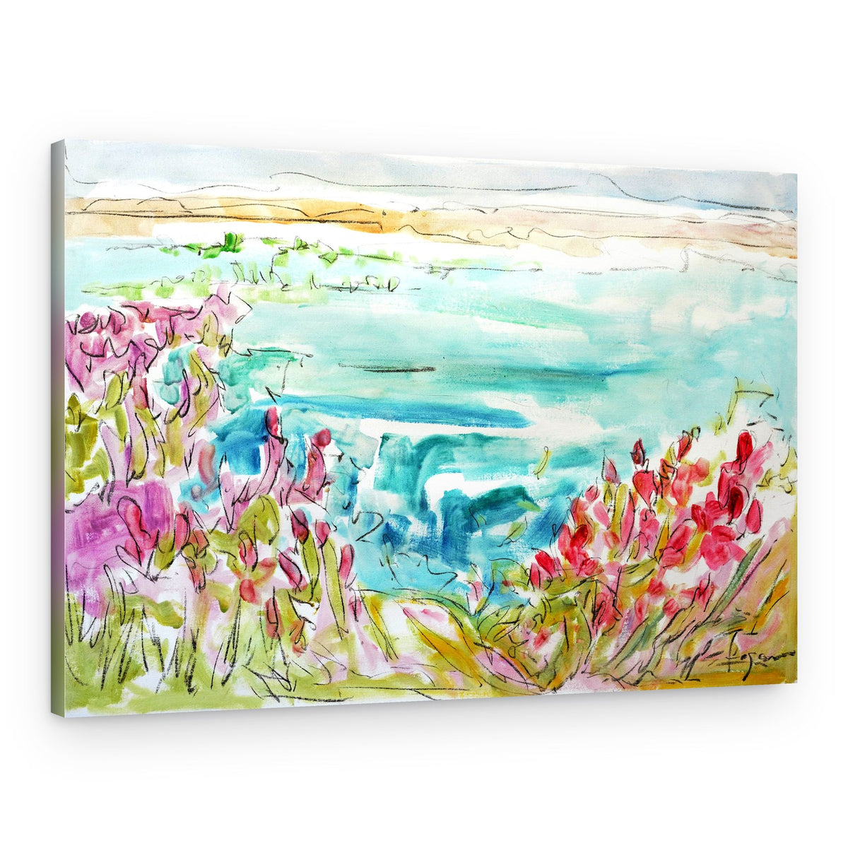 Vibrant Lakeside – Canvas Print