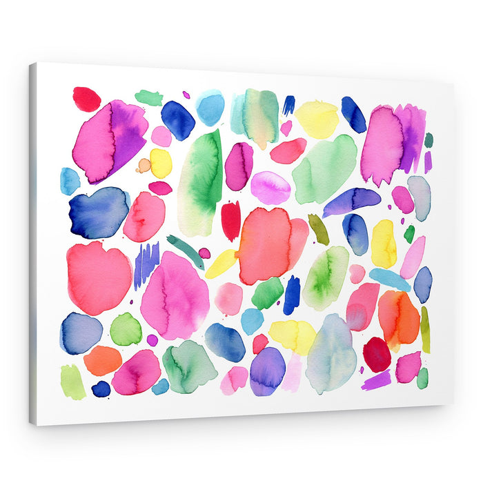 Colorful Watercolor Shapes – Canvas Print