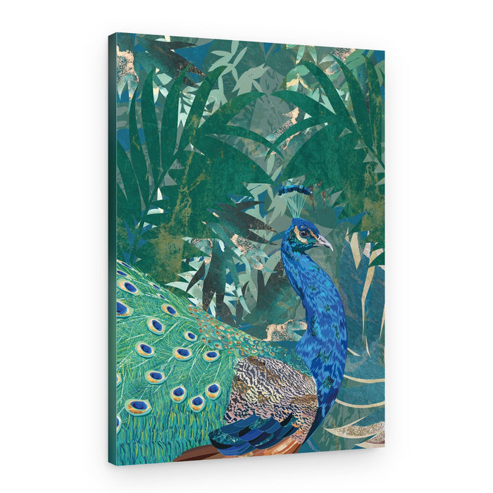 Vibrant Jungle Peacock – Canvas Print