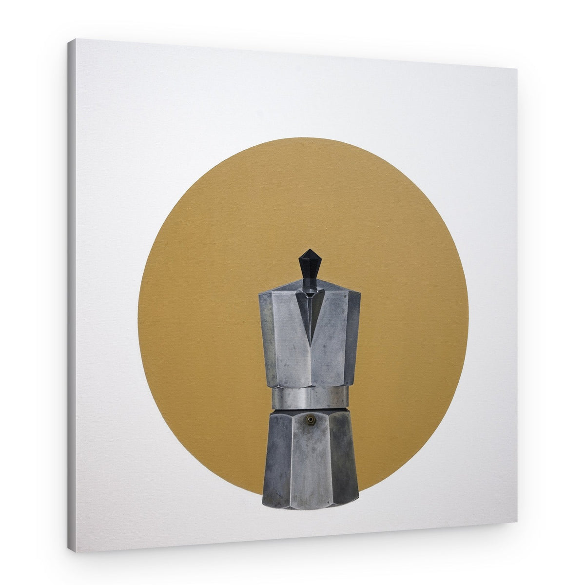 Golden Moka Pot – Canvas Print