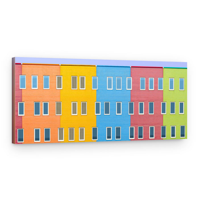 Colorful Geometric Facade – Canvas Print