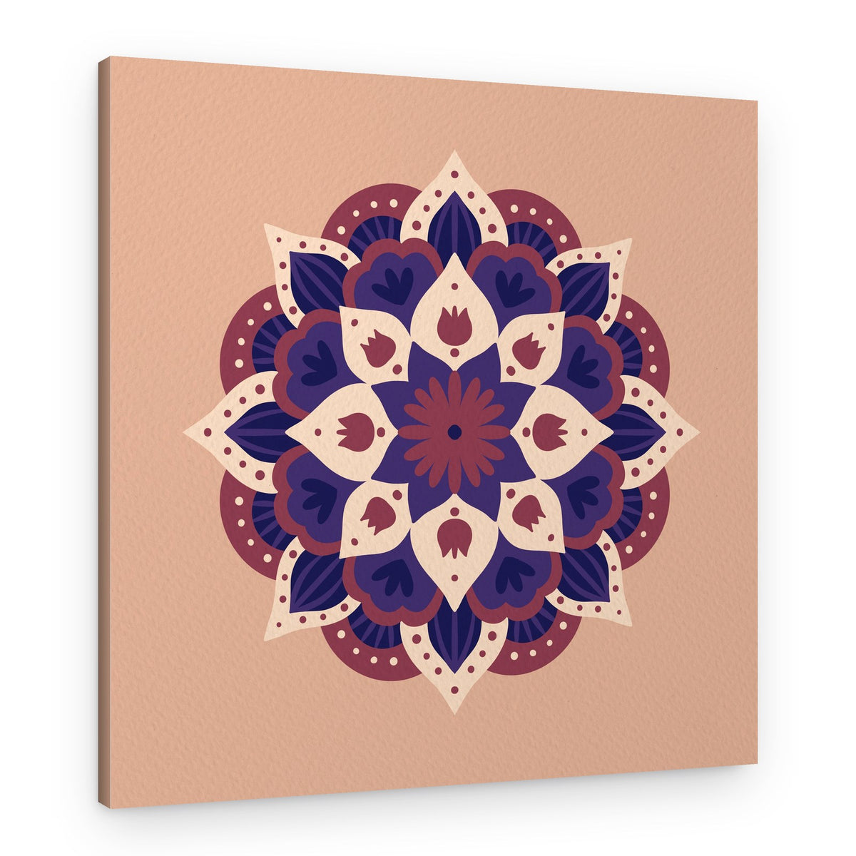 Elegant Floral Mandala – Canvas Print