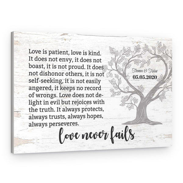 Love Is Patient Love Is Kind Christian Custom Canvas Print