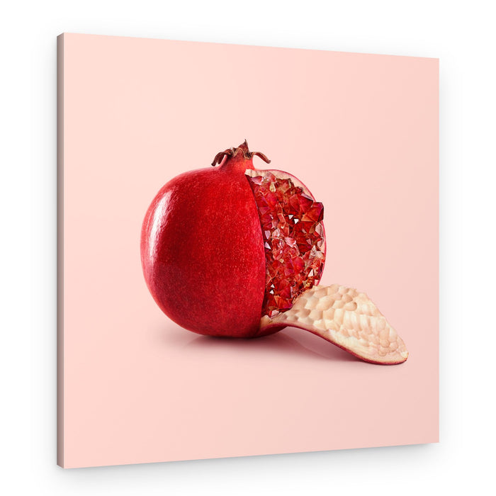 Ruby Pomegranate Geode – Canvas Print