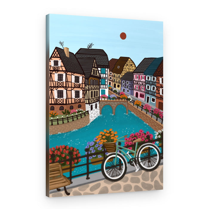Charming Canal Town – Canvas Print