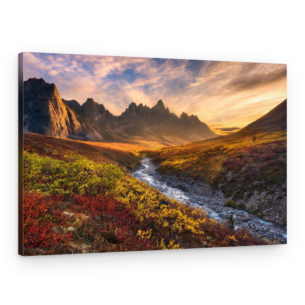 Golden River Valley – Canvas Print