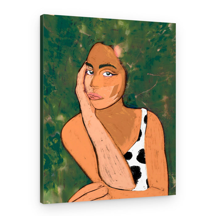 Contemplative Woman – Canvas Print