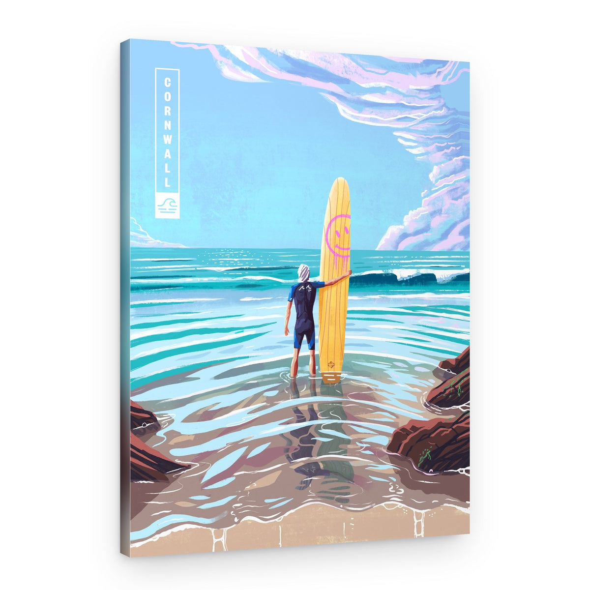 Cornwall Surf View – Canvas Print