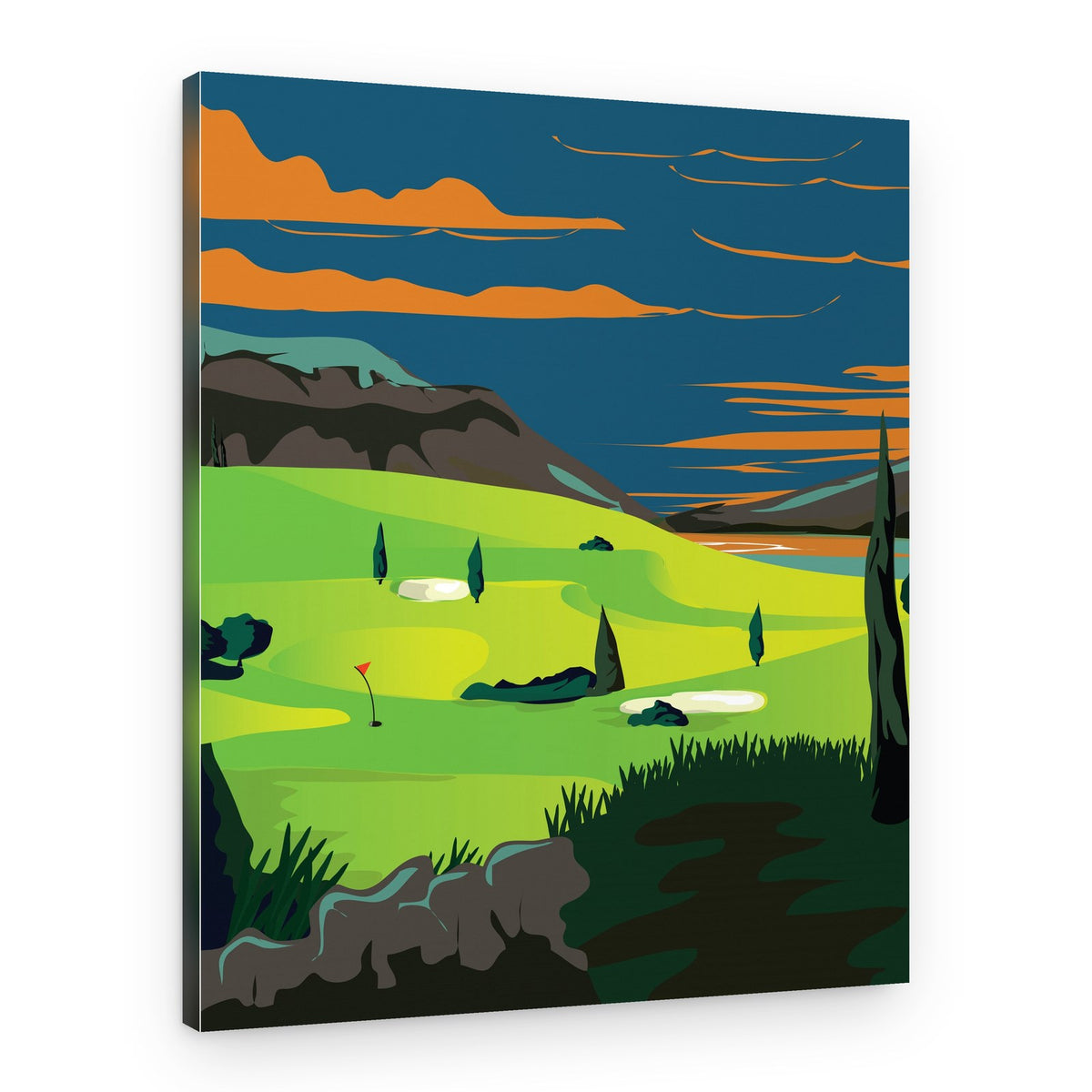 Sunset Golf Course – Canvas Print
