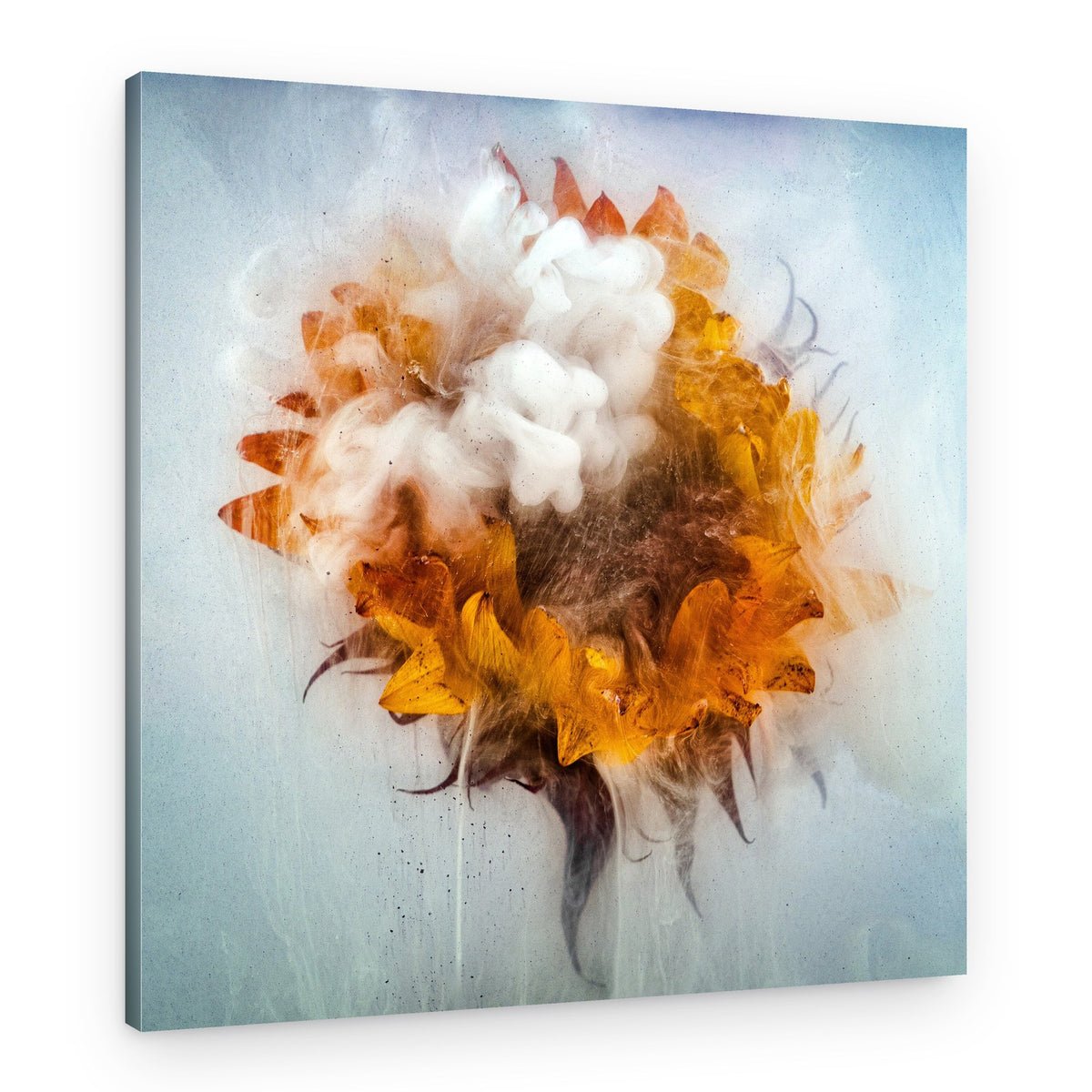 Golden Sunflower Swirl – Canvas Print