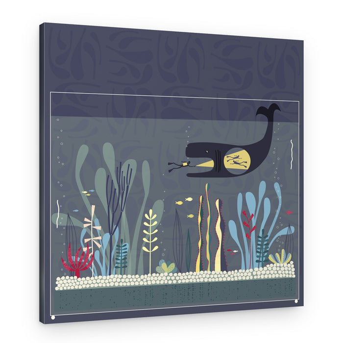 Whale Diver Fantasy – Canvas Print