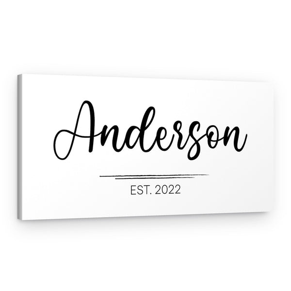 Personalized Family Name Canvas Print
