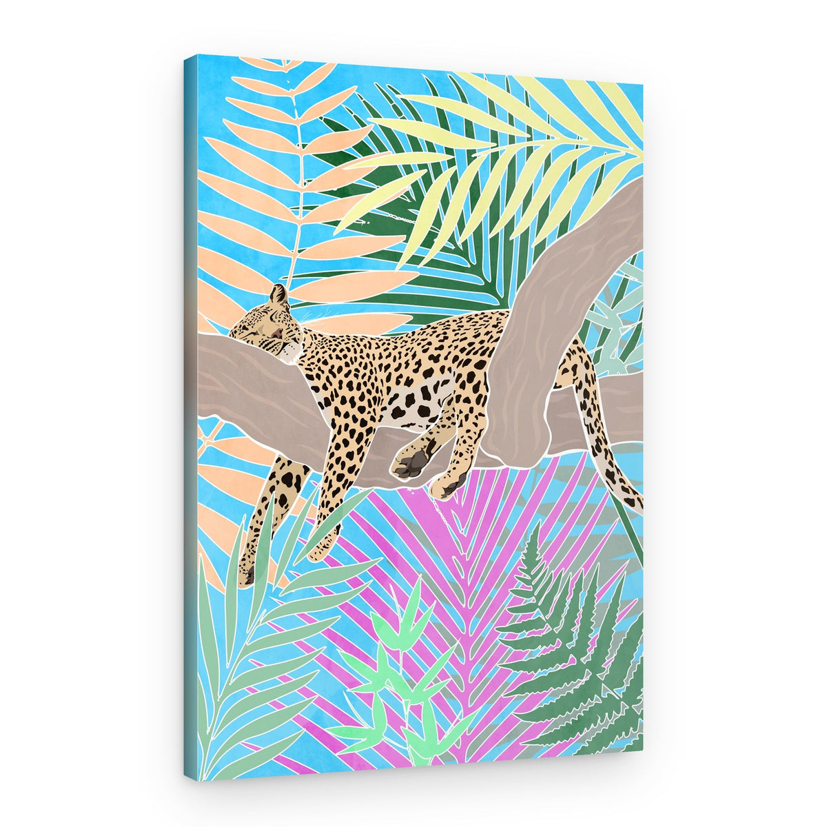 Sleeping Jungle Leopard – Canvas Print