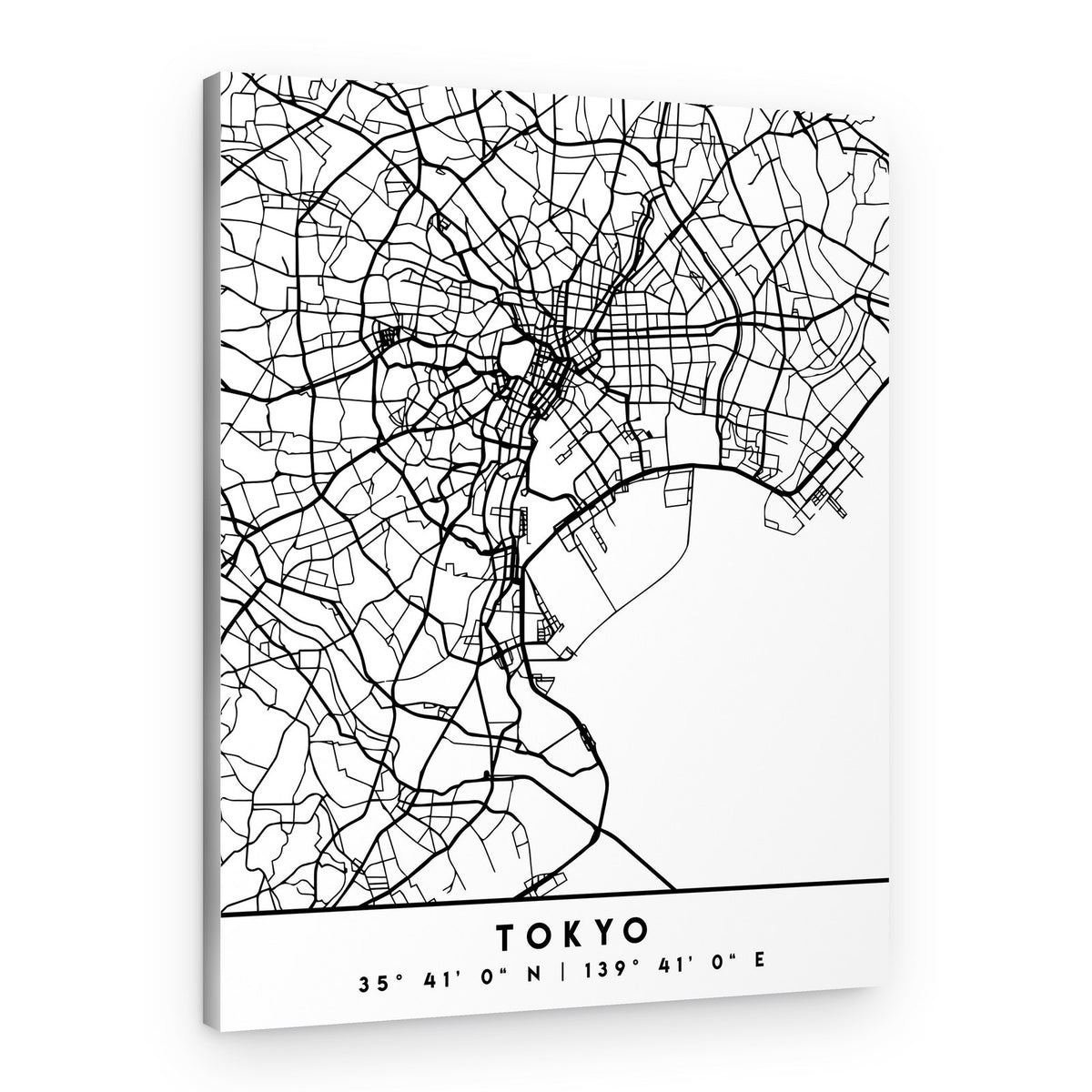 Tokyo City Map – Canvas Print