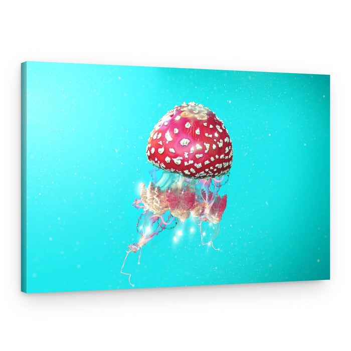 Glowing Mushroom Jellyfish – Canvas Print