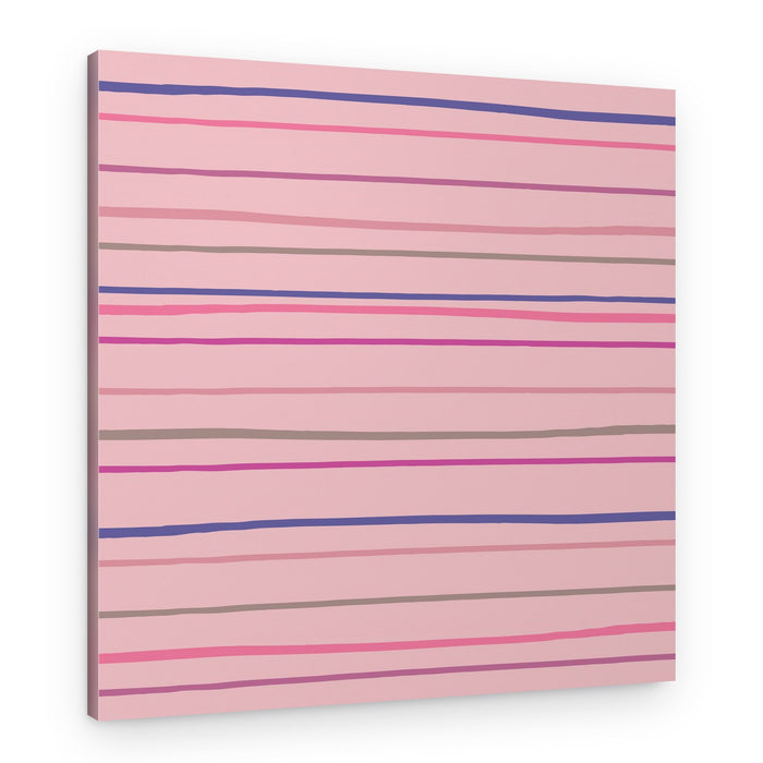 Colorful Hand Drawn Stripes – Canvas Print