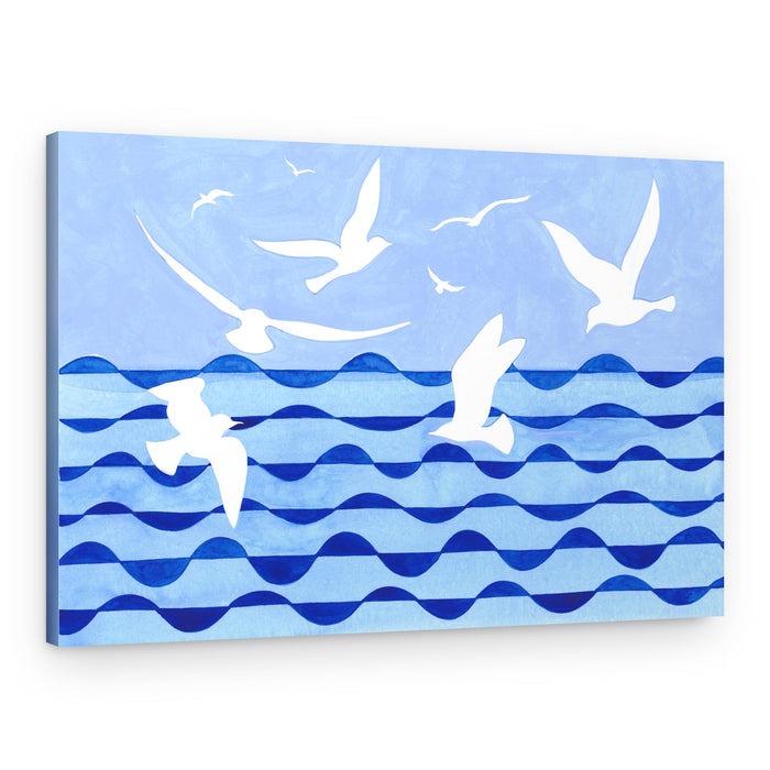 Seagulls in Flight – Canvas Print