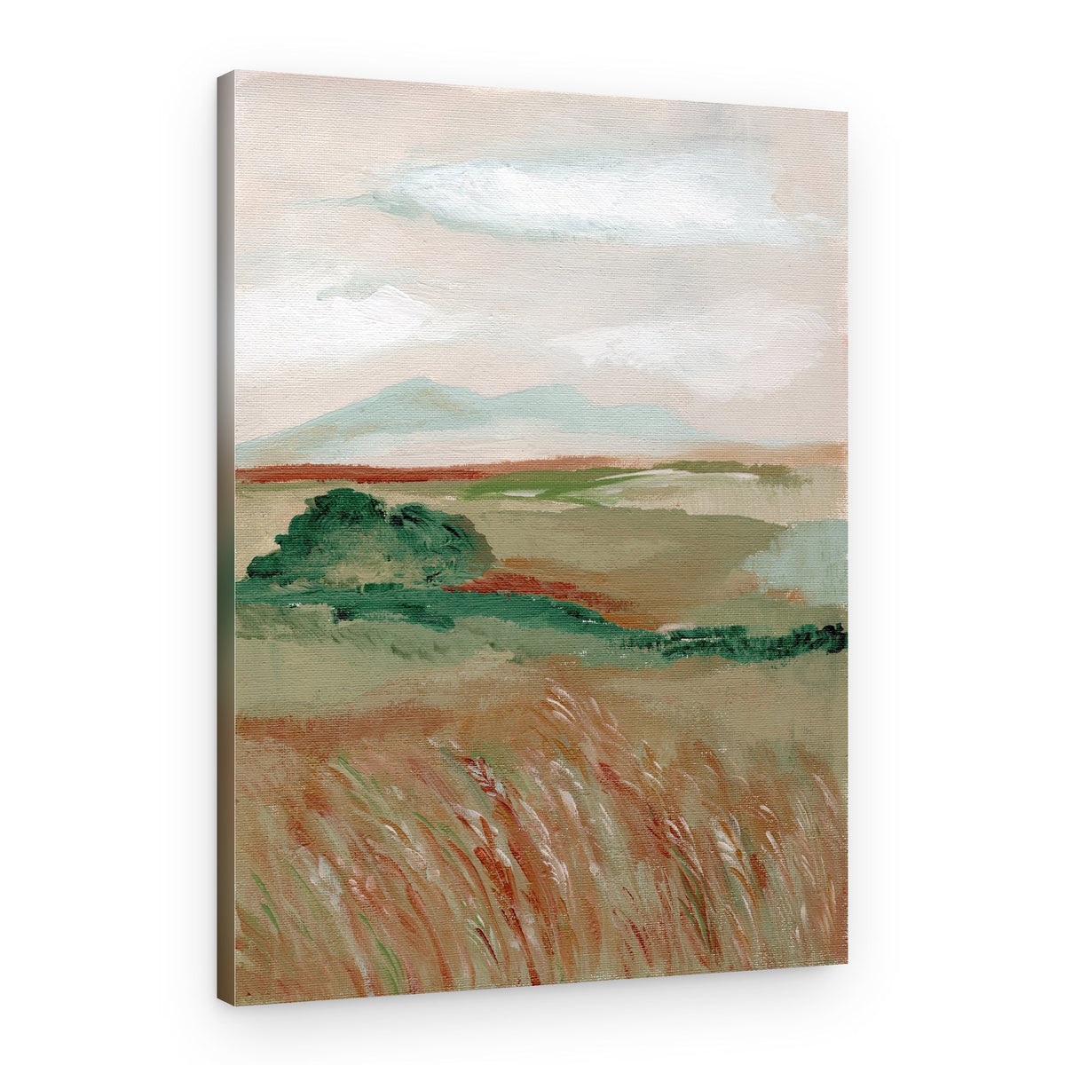 Serene Mountain Field – Canvas Print