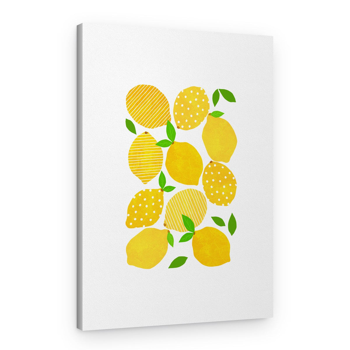 Cheerful Lemon Pattern – Canvas Print
