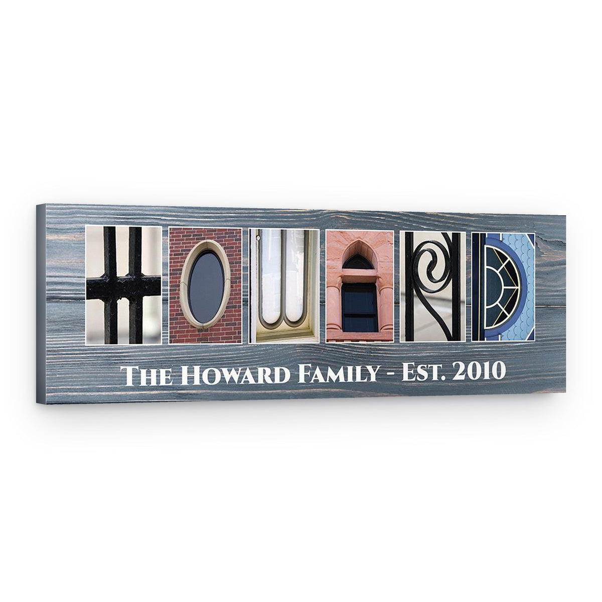 Family Name Signs Letter Art Canvas Print – Canvas Print – With Text