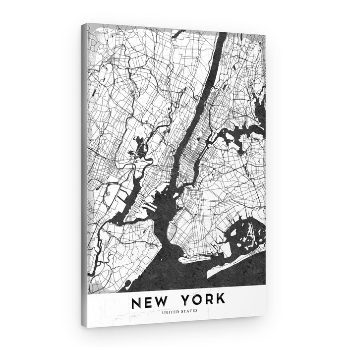 New York City Map – Canvas Print