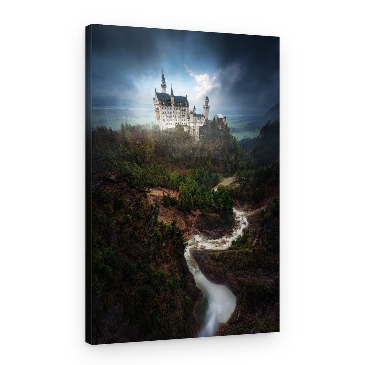 Dramatic Mountain Castle – Canvas Print