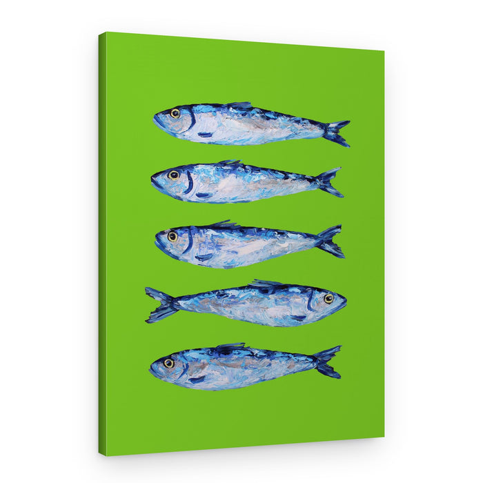 Fresh Blue Sardines – Canvas Print