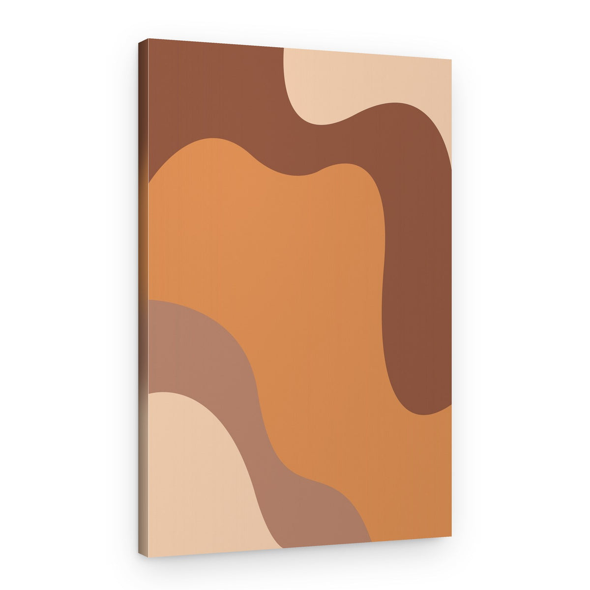 Earthy Abstract Waves – Canvas Print