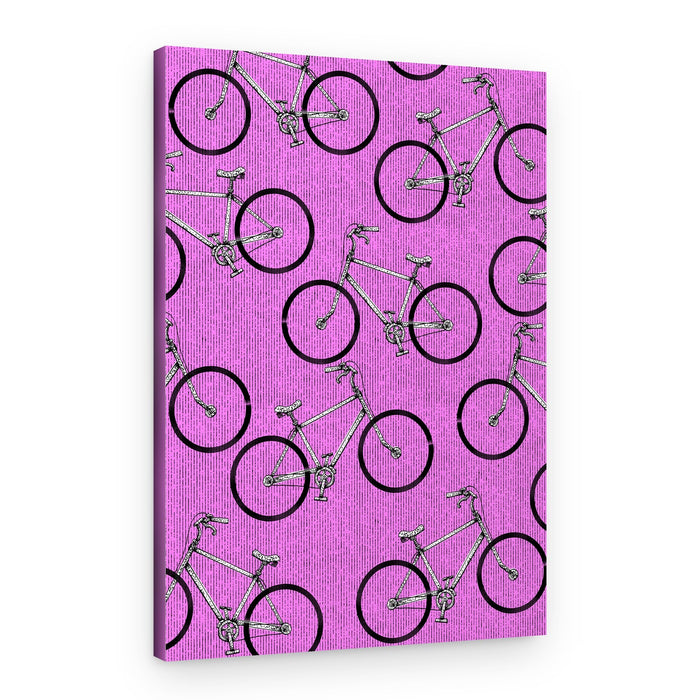 Cycling Pink Pattern – Canvas Print