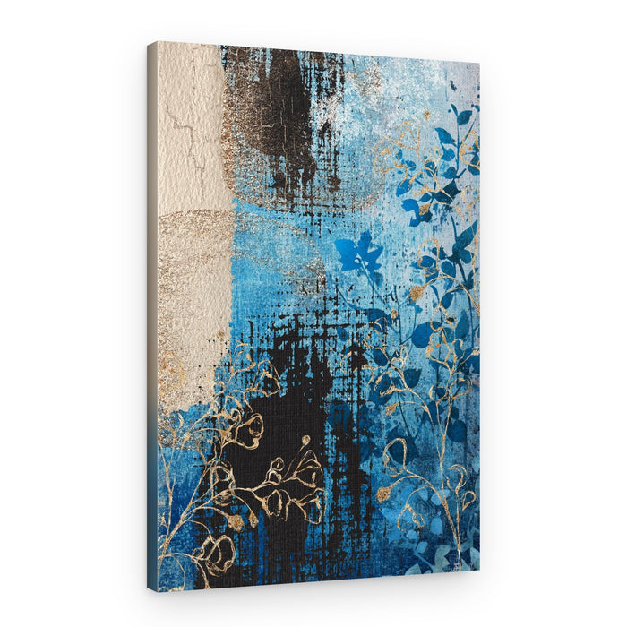 Elegant Blue Flora – Canvas Print