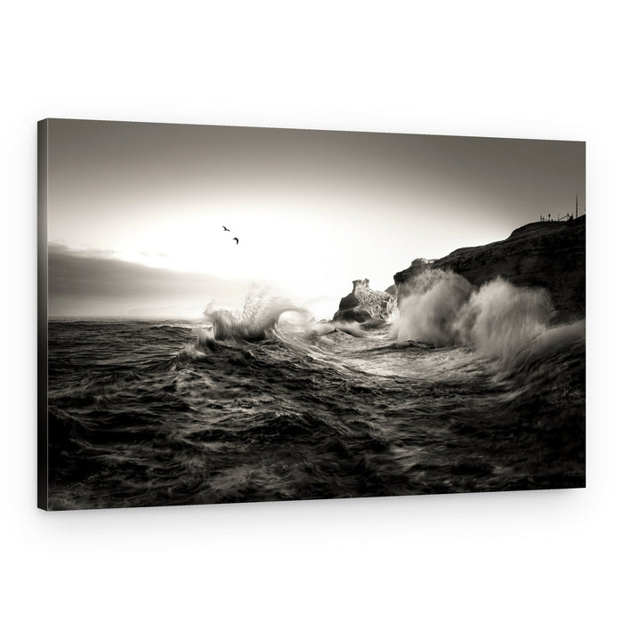 Stormy Coastal Waves – Canvas Print