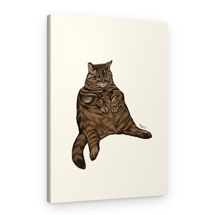 Chonky Tabby Cat – Canvas Print