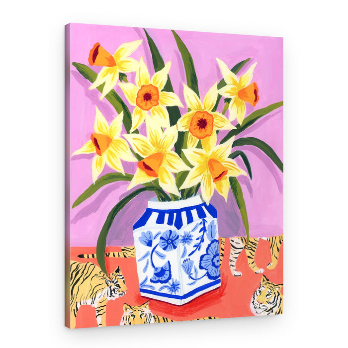 Vibrant Daffodils and Tigers – Canvas Print