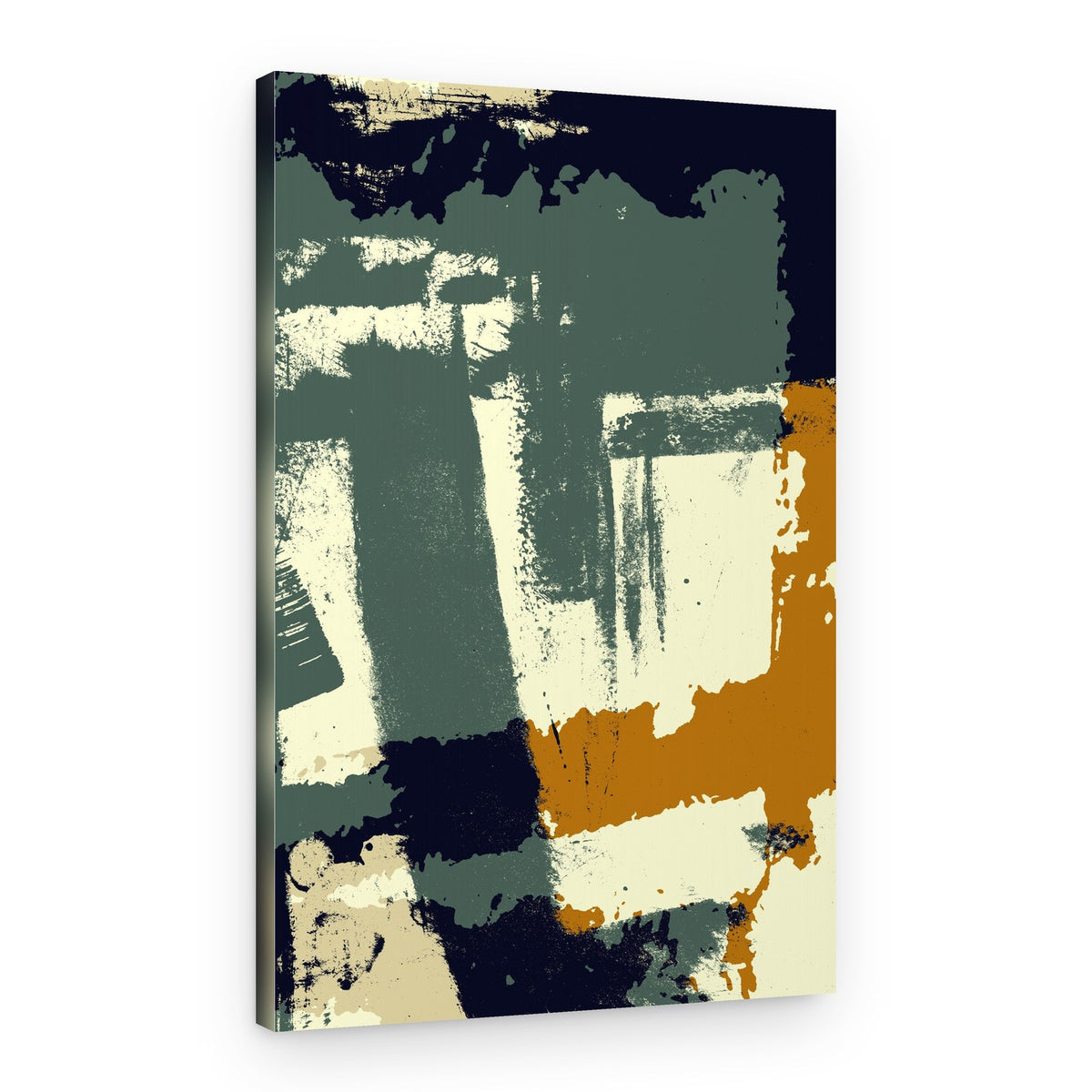 Distressed Color Blocks – Canvas Print