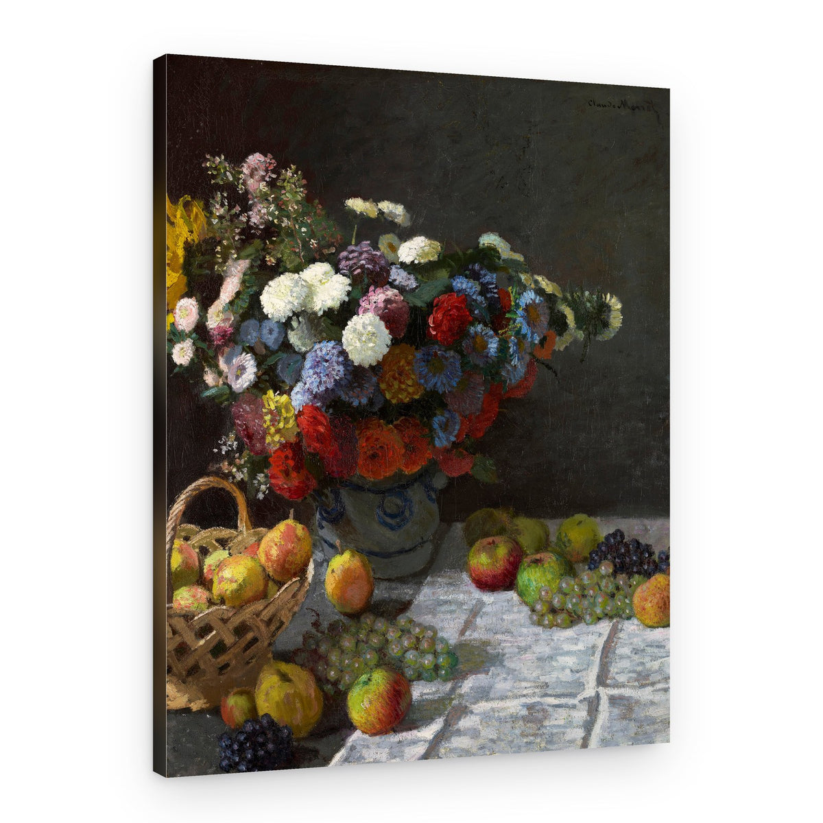 Still Life With Flowers and Fruit (1869) By Claude Monet – Canvas Print