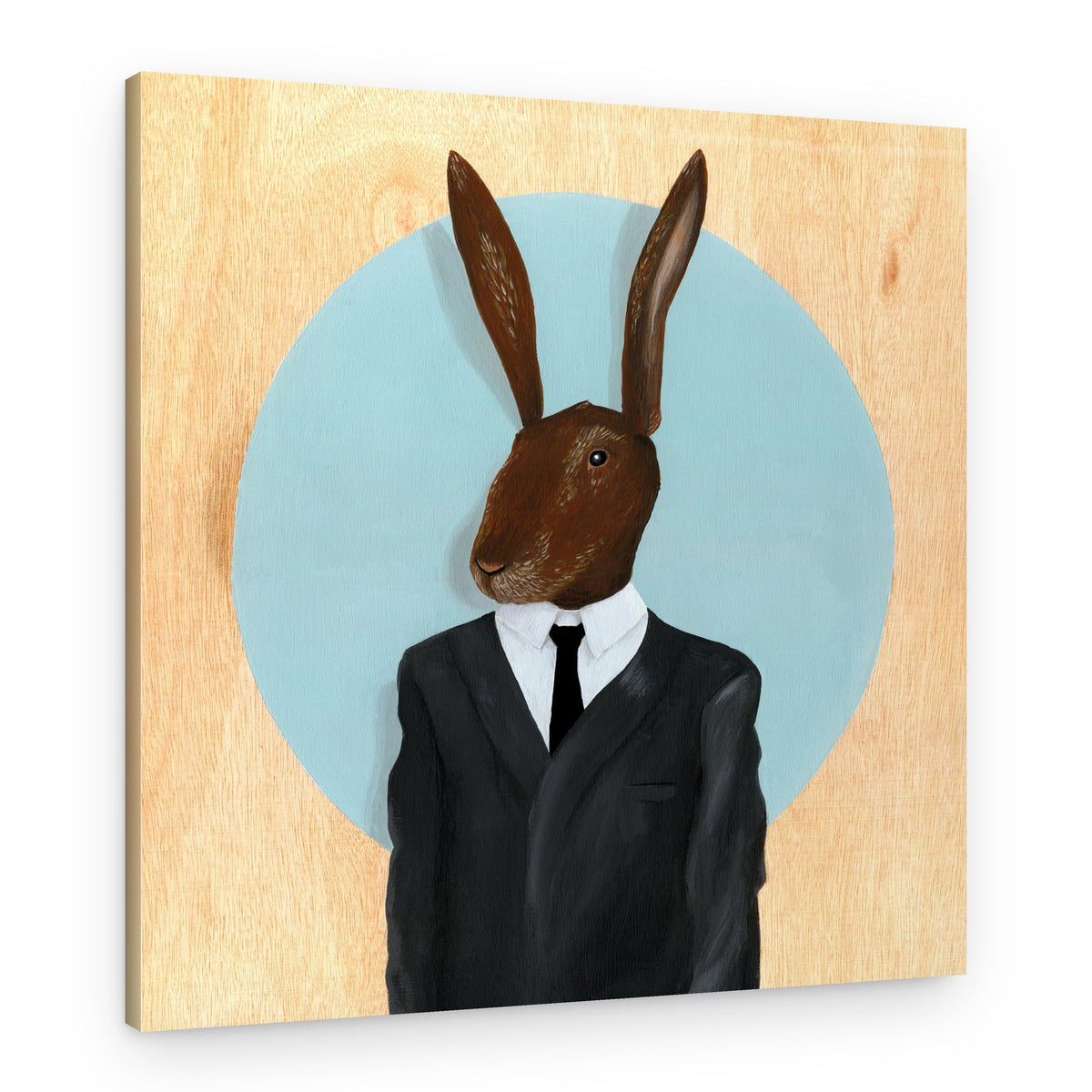 Dapper Rabbit Portrait – Canvas Print