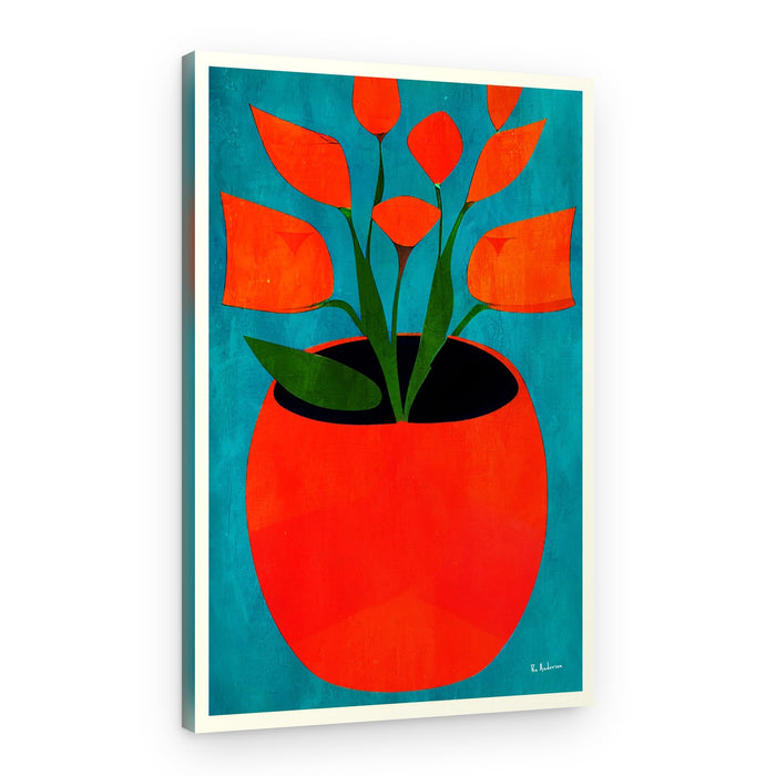 Vibrant Potted Flowers – Canvas Print